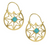 Latch Earrings with  lapis